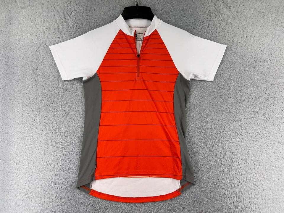 Bontrager Cycling Jersey Womens Extra Small Red Gray White 1/4 Zip Polyester - Image 1 of 4