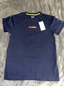 NWT Asics Tiger Country Pack Shirt Dark Blue Size Medium Embroidered Brand New - Picture 1 of 15