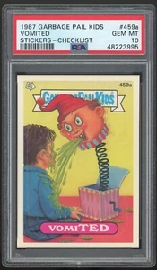 1987 Topps Garbage Pail Kids 11th Series #459a VomiTED PSA 10 GEM MINT Os11 - Picture 1 of 2