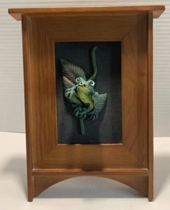Fetch Wooden 3D Frog Picture Frame. Wall or Table Top. 10” X 8” In. Unique. - Picture 1 of 11