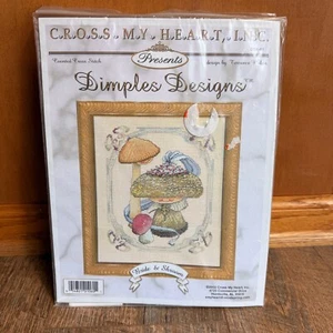 Cross My Heart Dimples Designs Bride and Shroom Cross Stitch Kit - NEW - Picture 1 of 5