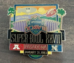 Prendedor de recuerdo conmemorativo Pasadena del Super Bowl XXVII 1993 1/2" - Imagen 1 de 4