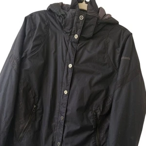 Columbia Black Nylon Insulated Hooded Jacket Winter Womens Size M Waterproof - Picture 1 of 8