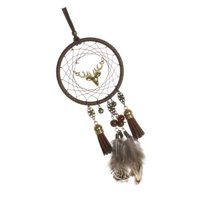 Dream Catcher Car Hanging Pendant Wall Art Gift Deer Head Car Decoration - Image 1 of 4