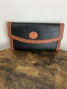 DOONEY & BOURKE Vintage Black All Weather Leather Wallet / Retro Classic - Bild 1 von 7