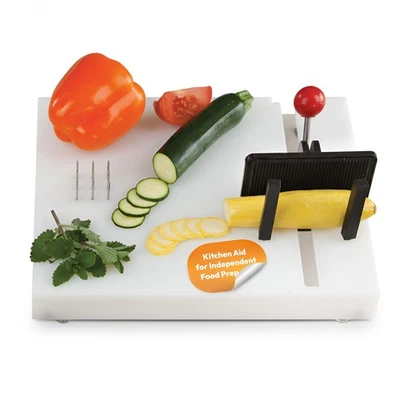 Tábua de preparação fixa – Tábua de corte adaptável com uma mão para fácil preparação de alimentos,... - Imagem 1 de 4