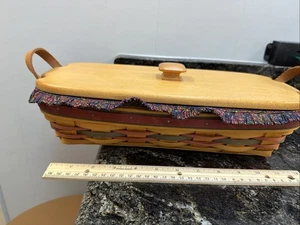Longaberger 1997 Vatertag Personal Organizer Korb mit Deckel, Liner & Prot. - Bild 1 von 7