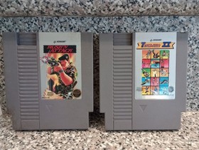 Nintendo NES video game lot Rush N Attack + Track Field II 2 tested & working