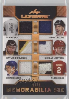 Leaf Ultimate Memorabilia 2017 6/15 Rob Blake Chris Chelios Ray Bourque Raymond Foto 1 de 2