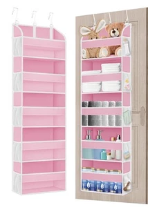 2 Pack Over The Door Storage Organizer with 5 Pockets 10 Mesh Pockets, 44 lbs... - Picture 1 of 6