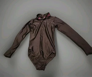 Leotardo de manga larga negro cuello alto Katz para niña talla 2 (9-10) - Imagen 1 de 4