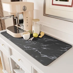 Coffee Mat - Absorbent Dish Drying for Kitchen Counter Fits Under Maker & Rack - Picture 1 of 7