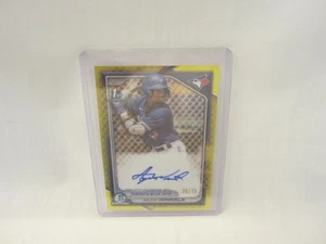 2024 Bowman Chrome - Arjun Nimmala 1st Auto - Yellow Refractor 26/75 - Blue Jays - Bild 1 von 3