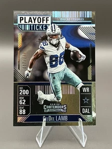 Boleto de playoffs Panini Contenders CeeDee LAMB #26 2024 #'d 117/199 Cowboys SP - Imagen 1 de 6