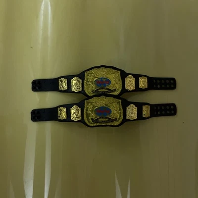 WWE Mattel Elite Classic Gold Backing Tag Team Championship Figure Title Belt 2x - Image 1 of 4