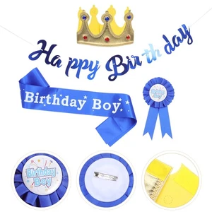 1 Juego de Bandera de Cumpleaños Bandera de Cumpleaños Niño Broche Decorativo Sombrero para Fiesta - Imagen 1 de 12