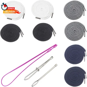 8 Pieces Drawstring Cords Replacement Drawstrings with Easy Threaders for Sweatp - Picture 1 of 12