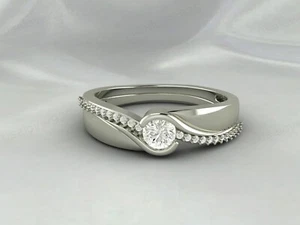 Anillo de mujer hecho a mano con piedras de diamantes múltiples, joyas de plata de ley 925 - Imagen 1 de 24