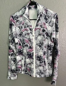 Lululemon Womans Define Jacket SZ 8 Moody Mirage White Pink Black Breathable - Picture 1 of 9