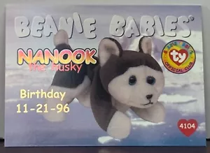 1998 Ty Inc Beanie Babies Official Club #40 Nano The Husky NS3 - Picture 1 of 1
