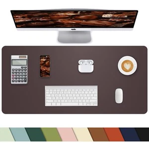 Non-Slip Desk matPULeather Desk Pad Protector Office Desk Mat Large Mouse Pad... - Picture 1 of 7