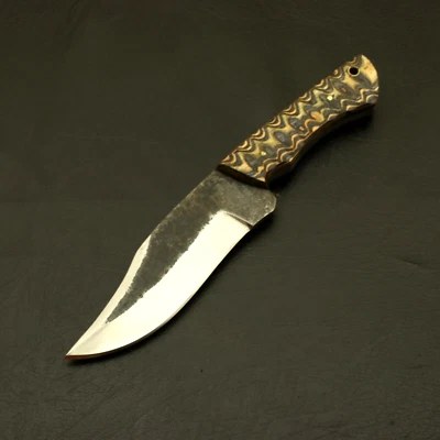 Custom Hand Forged Railroad spike Steel Hunting Camping Knife Full Tang + Sheath - Image 1 of 4