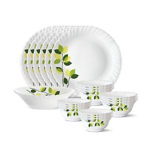Microwave & Dishwasher Safe Opal ware Dinner Crockery Set for Dining & Gifting