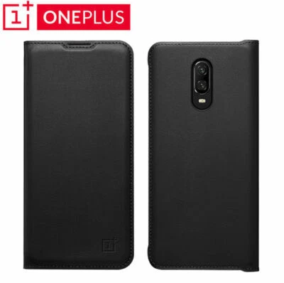 Original Flip Case PU Leather Wallet Card Cover Smart Sleep Wake For Oneplus 6T - Image 1 of 4