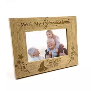 Me and My Grandparents Love You To The Moon Photo Frame Gift FW148 - Picture 1 of 2