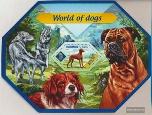 Salomoninseln bloque 316 (completa edición) nuevo con goma original 2014 perros - Imagen 1 de 1