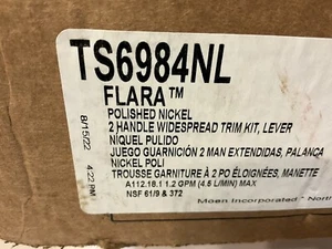 Moen TS6984NL Flara 1.2 GPM Widespread 2 Handle Bathroom Faucet - Nickel - Picture 1 of 7