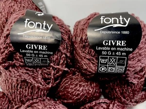 19 Yarn Balls Fonty"Givre" wool blend big lot of 19 balls color 1133 France - Picture 1 of 6