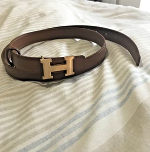 Hermès Mini Constance 'H' Hebilla de Cinturón - Oro 24 mm - Cinturón de Diseñador Unisex con Correa - Imagen 1 de 17