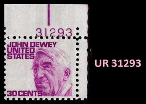 US 1291 John Dewey 30c plate single UR 31293 MNH 1968 - Picture 1 of 1