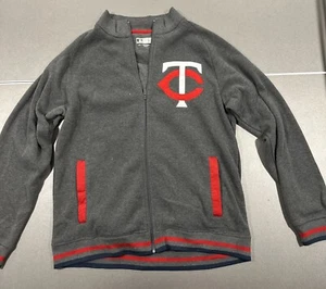 Y2K Nike Minnesota Twins Jacket Men Large Gray Full Zip Lightweight Stretch MLB - Picture 1 of 5