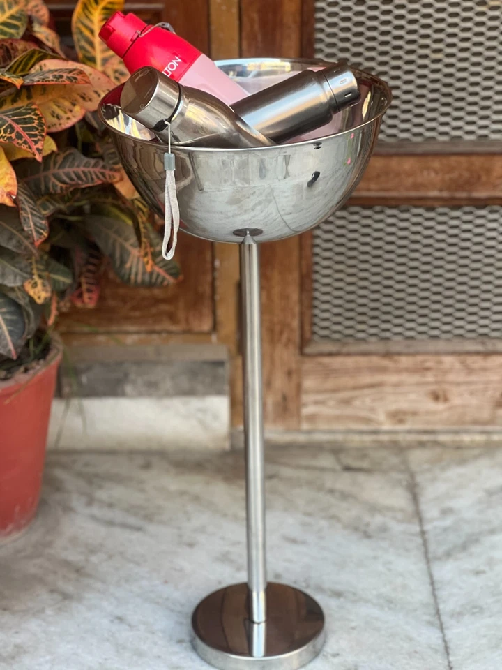 Beer Wine Drink Ice Tub Bottle Holder Cooling Container Metal Beverage Best Gift - Image 1 of 4