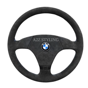 Bmw M Sport M Tech 3 5 Series E36 E34 Volant entièrement en cuir alcantara - Picture 1 of 12