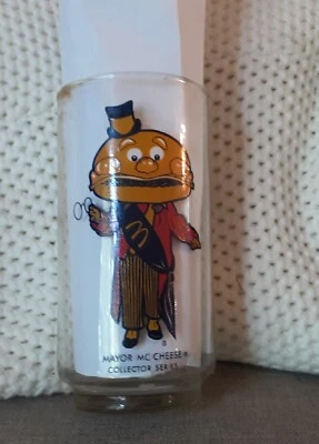 Vintage McDonald's Mayor McCheese Glass 16oz Collector Series 1970s Tumbler - Image 1 of 2