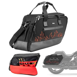 Organizador de bolsas forradas de alforja de motocicleta para Harley Road King Glide 1993-2025 - Imagen 1 de 8