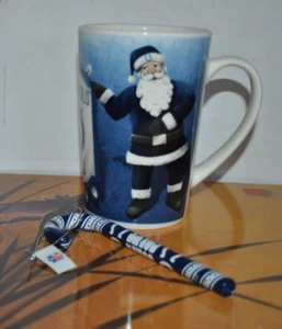 NEW set/2 Xmas INDIANAPOLIS COLTS MEMORY Co MUG Santa Snowman NFL Ornament Candy - Picture 1 of 4