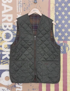 £99 Mens Barbour Quilt Zip In Liner green Waistcoat Gilet Jacket 40 Medium Large - Picture 1 of 7