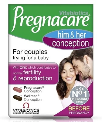 Pregnacare él y su concepción para parejas tratando de tener un bebé 2x30 tabletas Foto 1 de 4