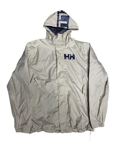 Helly Hansen Active 2 Waterproof Jacket Mens Medium Beige Zip Hood Lightweight - Bild 1 von 9