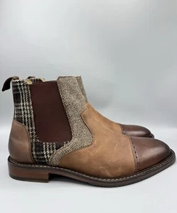 Stacy Adams Men's Finney Cap-Toe Chelsea Boot, Brown Multi, Size 8M - Picture 1 of 8