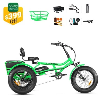 Triciclo eléctrico semi-reclinado Addmotor M-360II 750W 20Ah motor trasero neumático grueso 20" Foto 1 de 2