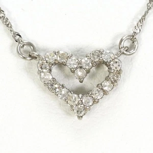 Jewelry 18K White gold Necklace Diamond About1.3g About40cm Free shipping Used - Picture 1 of 5