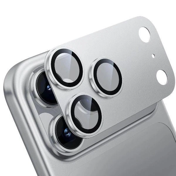 CPW iPhone 17 Pro Max - Back Camera Metal Tempered Glass Protector (Silver)