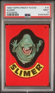 1988 Topps Fright Flicks Stickers #10 SLIMER - Ghost Busters PSA 9 Mint - Picture 1 of 2