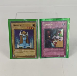1996 Yu-Gi-Oh YuGiOh Holo Cards Mystical Elf LOB-062 & Ceasefire PSV-030 - Picture 1 of 18