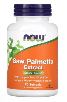 Extracto de palma enana americana 320 mg 90 cápsulas blandas vegetales NOW Foods próstata saludable Foto 1 de 2